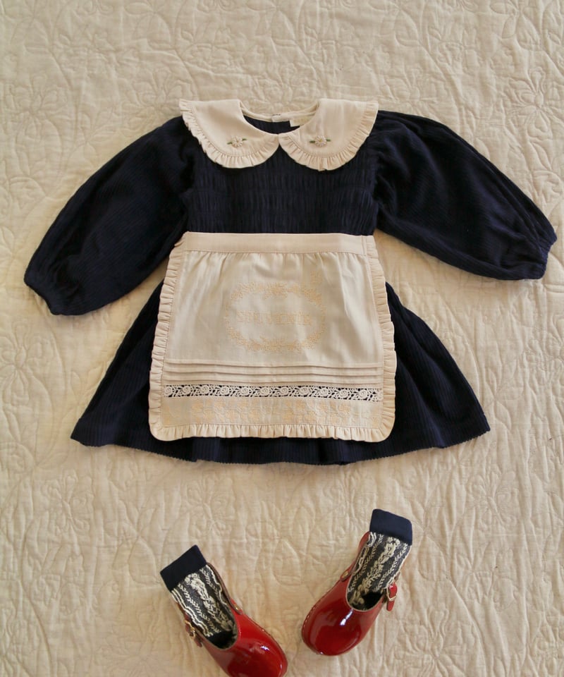 BONJOUR DIARY]【LAST1！！】TUNIQUE WITH REMOVABLE APRON | Navy