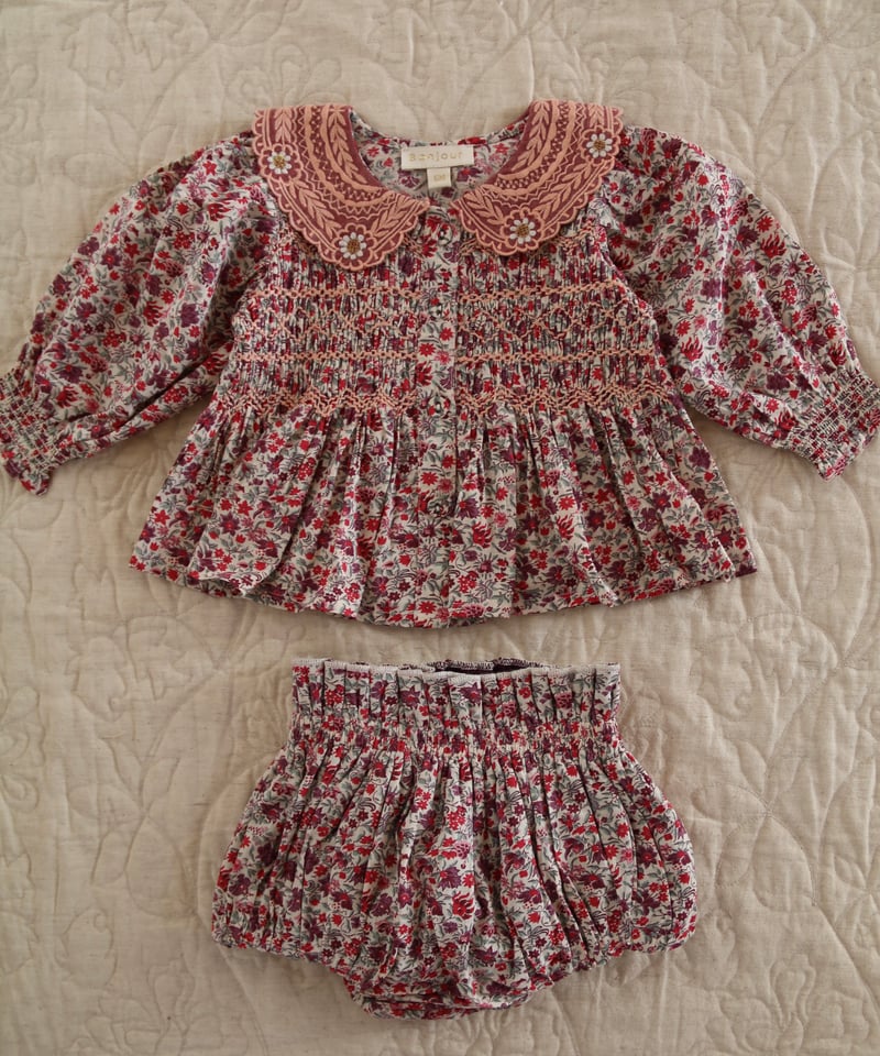 BONJOUR DIARY] REVERSIBLE BABY BLOOMER + FLOU