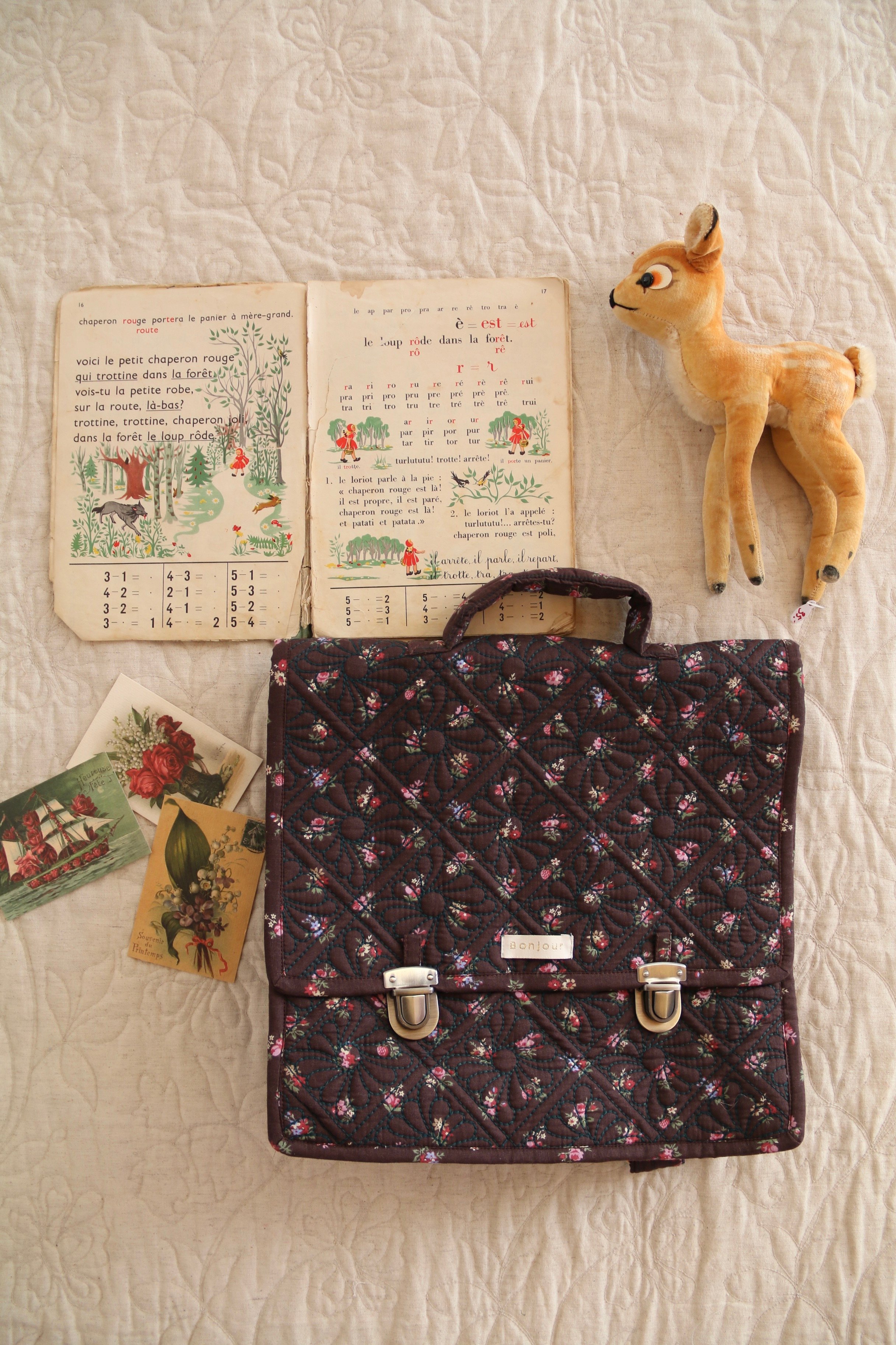 BONJOUR DIARY] SCHOOL BAG | Little bouquet pr