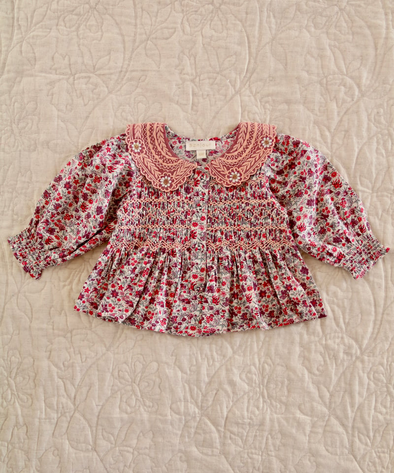 BONJOUR DIARY]【LAST1！！】BABY BLOUSE | Flowers f