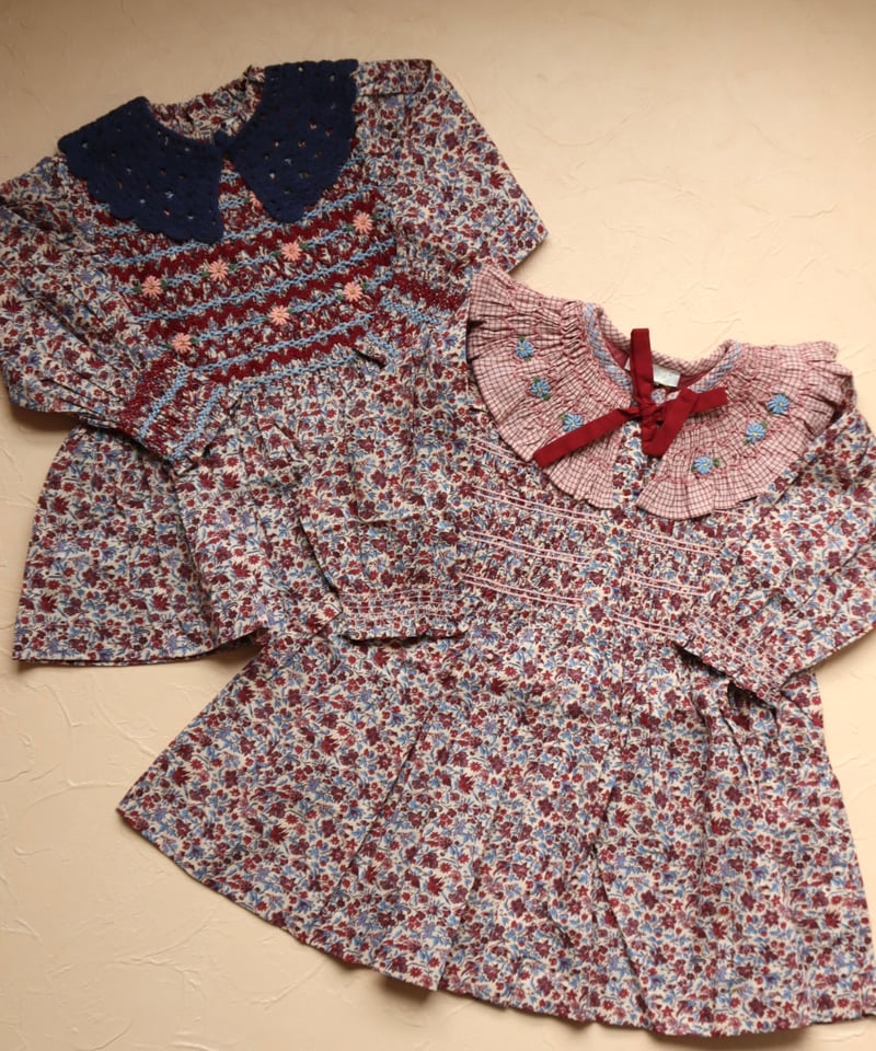 BONJOUR DIARY] HANDSMOCK BLOUSE WITH CROCHET