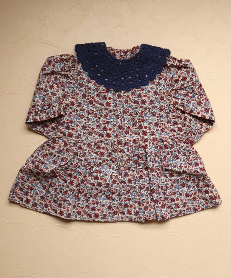 BONJOUR DIARY] HANDSMOCK BLOUSE WITH CROCHET