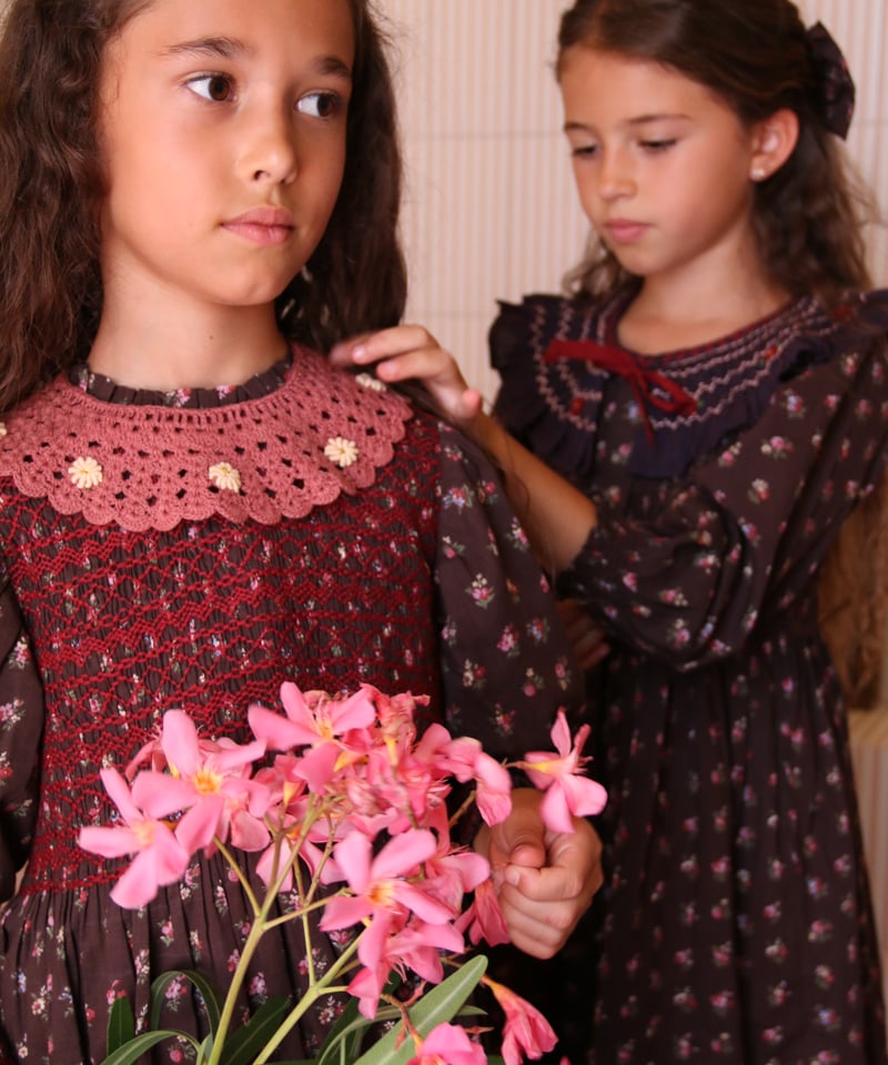 【美品】 Bonjour Diary Tunic/dress 8Y BONJOUR DIARY] TUNIC WITH HAIR CLIPS | Little