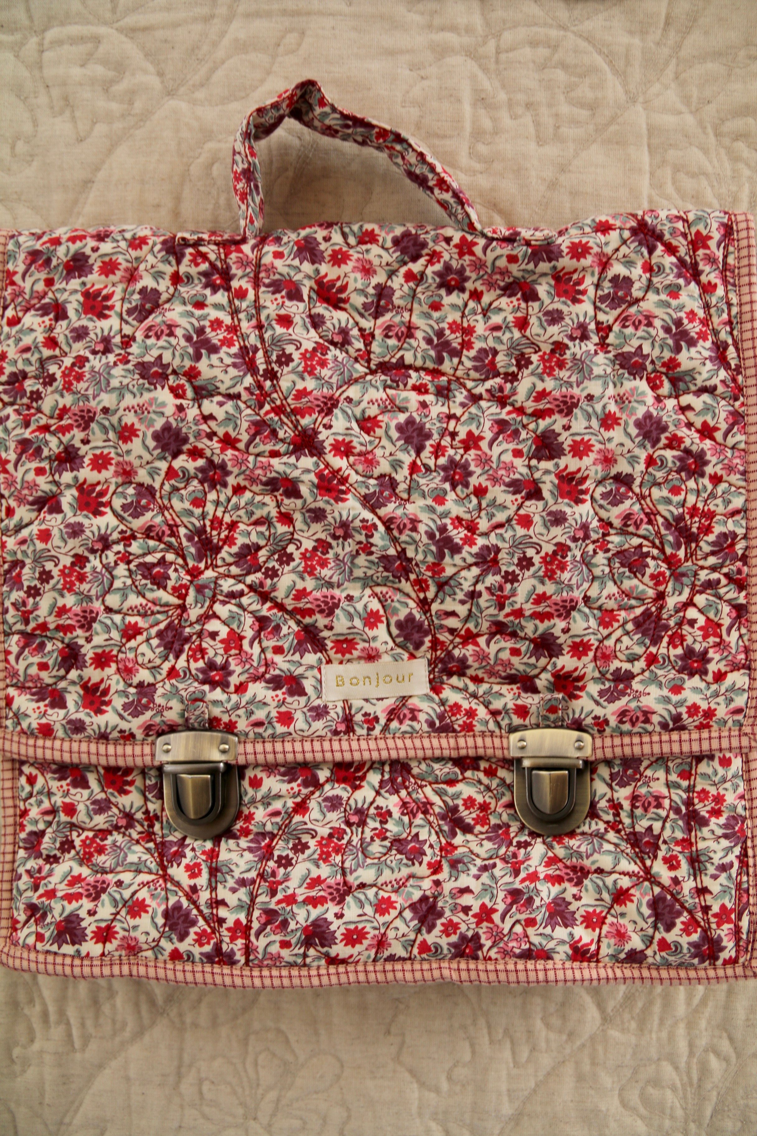 BONJOUR DIARY] SCHOOL BAG | Flowers field pri