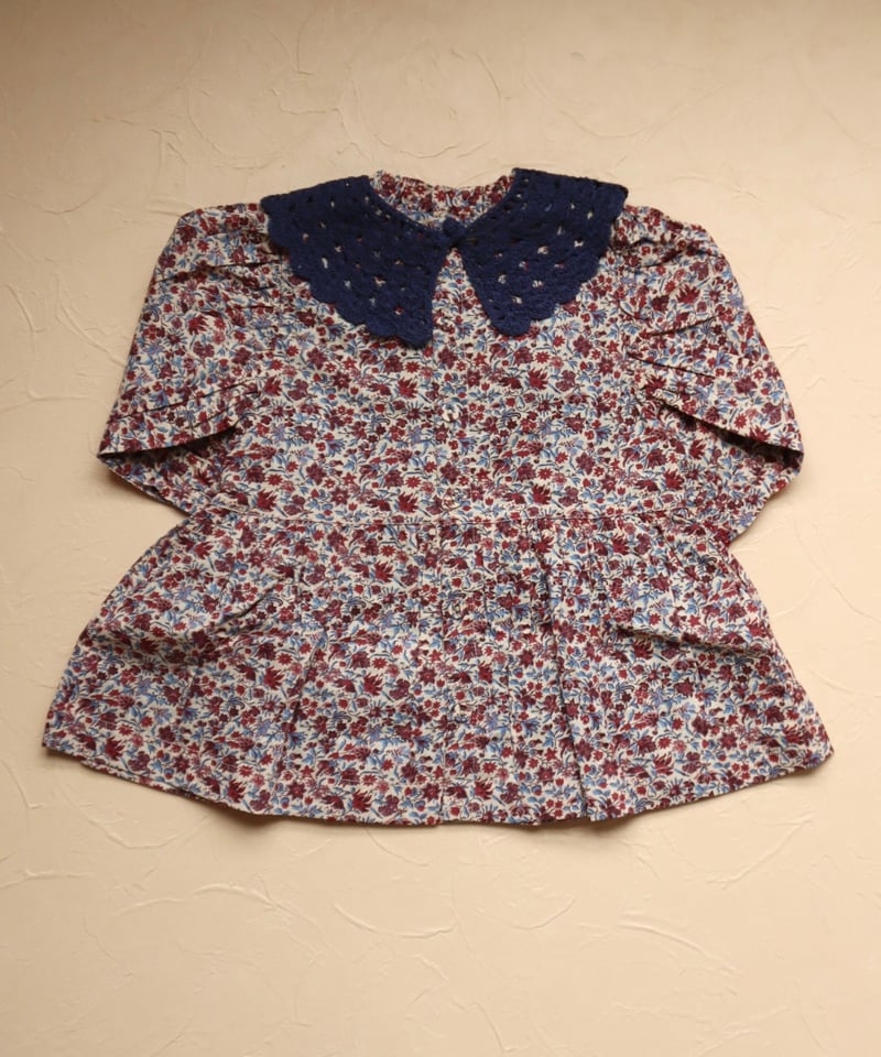 BONJOUR DIARY] HANDSMOCK BLOUSE WITH CROCHET