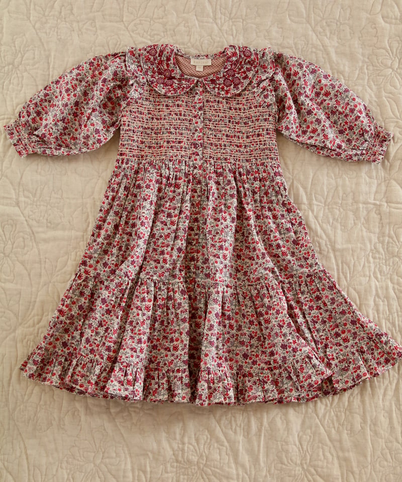 BONJOUR DIARY] LONG DRESS WITH EMBROIDERED CO