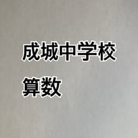 【早割】2027年版 成城中学校　合格算数プリント★2025,26年入試的中！【PDF閲覧パスワード】 050s