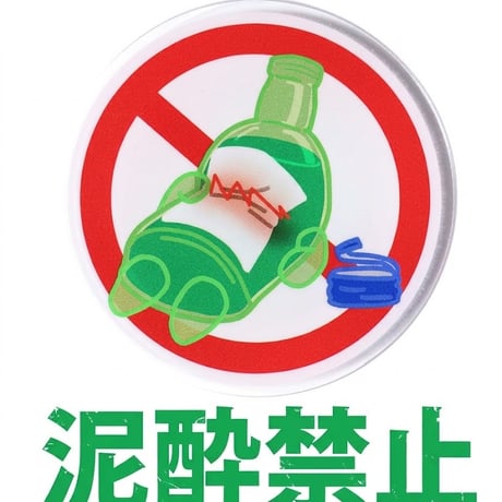 泥酔禁止 お酒注意 スマホスタンド機能付き グリップホルダー