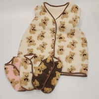 ペットとカップルリバーシブルボアベスト（保温・防寒）