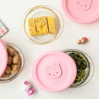ハローキティ耐熱ガラス保存容器 355ml ピンク 3個セット