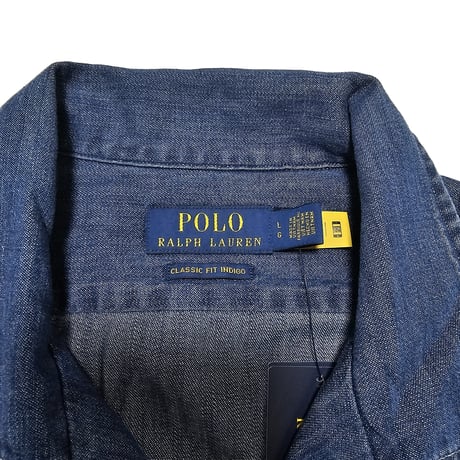 POLO RALPHLAUREN　"CHAMBRAY INDIGO DENIM SHIRT" S/S SHIRT
