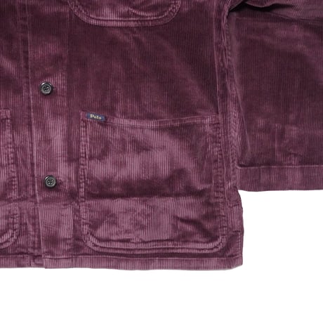 POLO RALPHLAUREN　"CORDUROY UTILITY OVER SHIRT" BURGUNDY JACKET