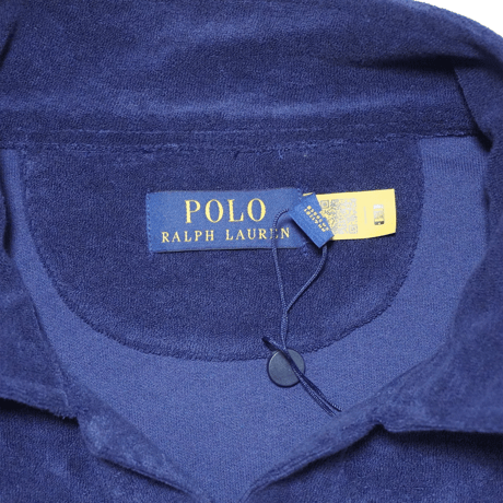 POLO RALPHLAUREN　"PILE POLO SHIRT" S/S SHIRT NAVY / WHITE