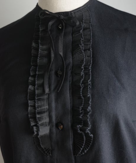1970's Vintage Frill Pleated Blouse