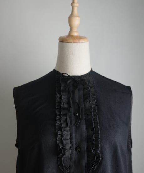 1970's Vintage Frill Pleated Blouse