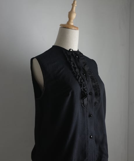 1970's Vintage Frill Pleated Blouse