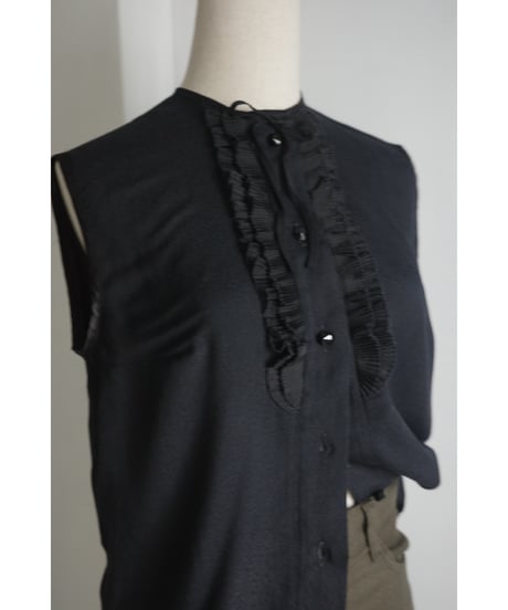 1970's Vintage Frill Pleated Blouse
