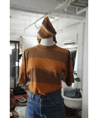 1970s Jantzen Border Mock-Neck Tee - Made in U.S.A.