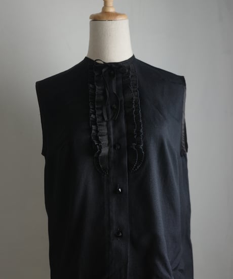 1970's Vintage Frill Pleated Blouse