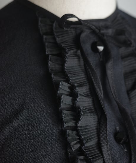 1970's Vintage Frill Pleated Blouse