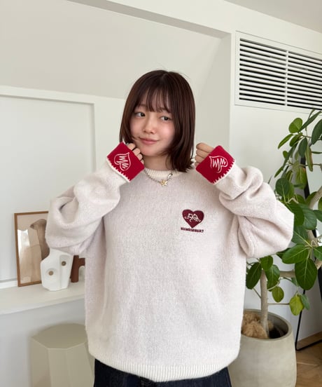 Rib Bicolor Mohair Knit