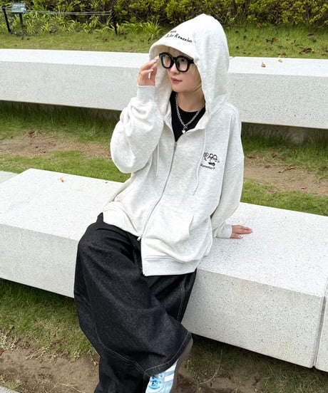 Pigment Bubble Logo Zip Hoodie
