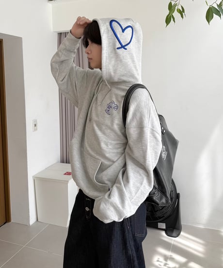 3D♡Rhinestone Hoodie
