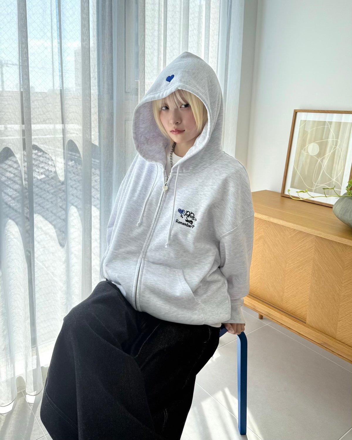 リメンバー Zip hoodie remember パーカー Melt Heart Zip Hoodie