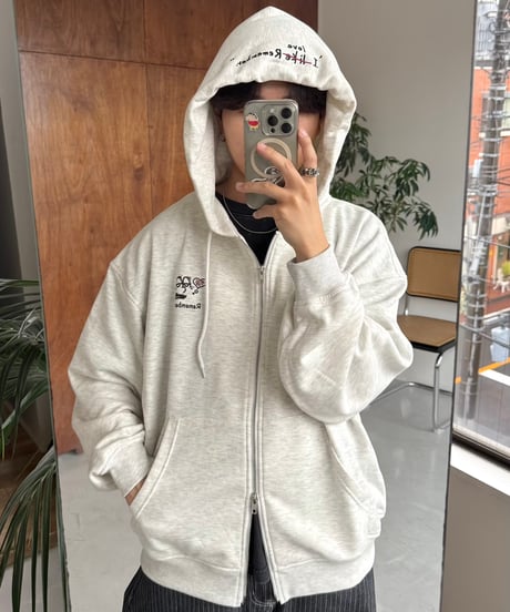 Pigment Bubble Logo Zip Hoodie