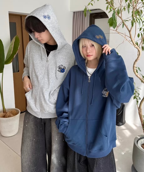 Remember with Flower Zip Hoodie
