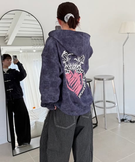 China Button Vintage Zip Hoodie