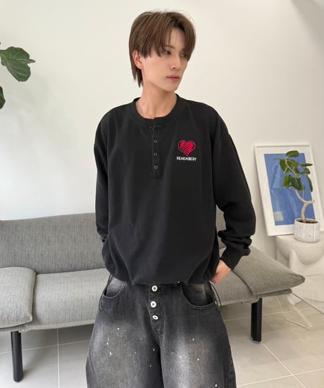 Henry Neck Thermal Long Tee