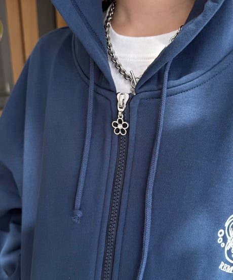 Remember with Flower Zip Hoodie