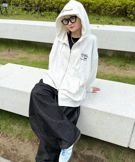 Pigment Bubble Logo Zip Hoodie