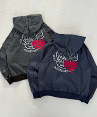 Vintage Denim Zip Hoodie