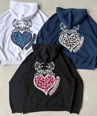 Leopard Heart Graphic Hoodie