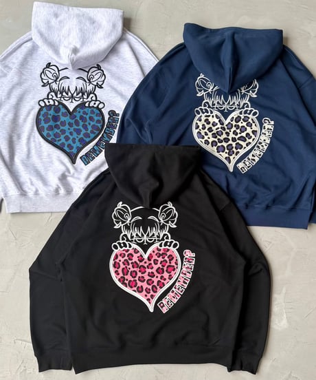 Leopard Heart Graphic Hoodie