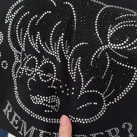 R-character Rhinestone Tee