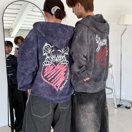 China Button Vintage Zip Hoodie