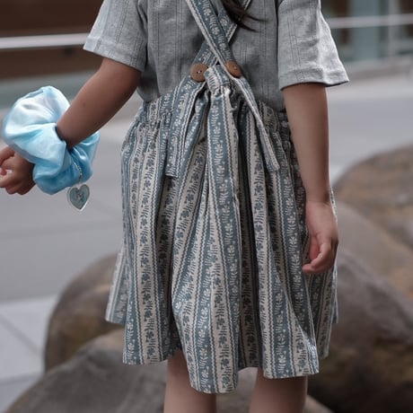 poche  /  children standard pointelle S/S tee - fog