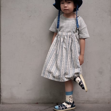 poche  /  children standard pointelle S/S tee - fog