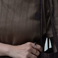 【 ネックプリント不備あり 】 poche  /  women standard pointelle S/S tee - loam