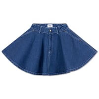 Repose AMS  /  arc denim skirt - faded mid blue