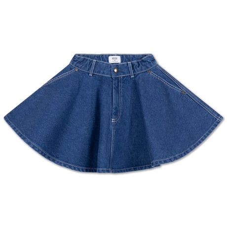 Repose AMS  /  arc denim skirt - faded mid blue
