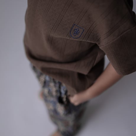 poche  /  children standard pointelle S/S tee - loam