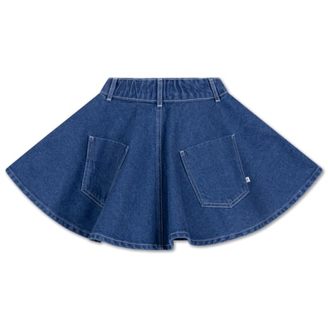 Repose AMS  /  arc denim skirt - faded mid blue