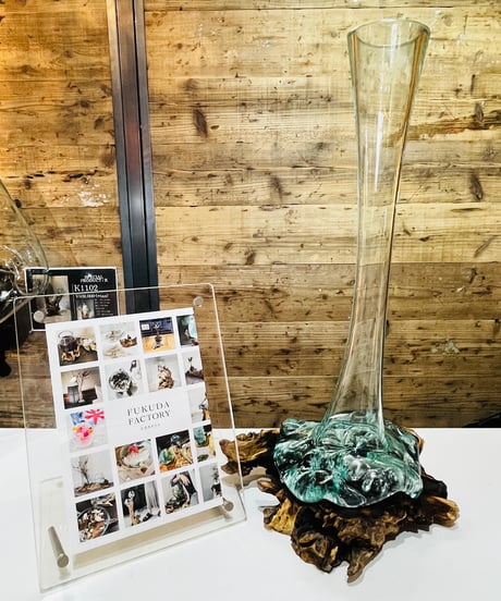 【OUTLET商品 現品商品No.629】FLOWER VASE フラワーベース /L （ガラスに欠け・キズ・スレあり）