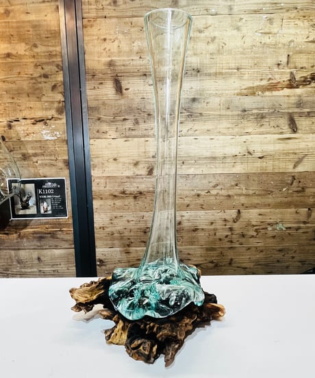 【OUTLET商品 現品商品No.629】FLOWER VASE フラワーベース /L （ガラスに欠け・キズ・スレあり）