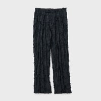 Pleats cut jucquared trousers