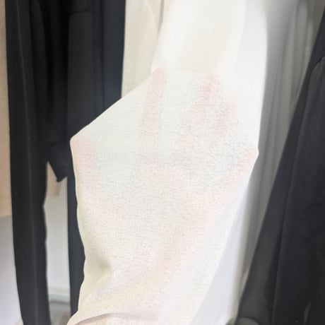 NEW★ロング丈シースルートップス  白